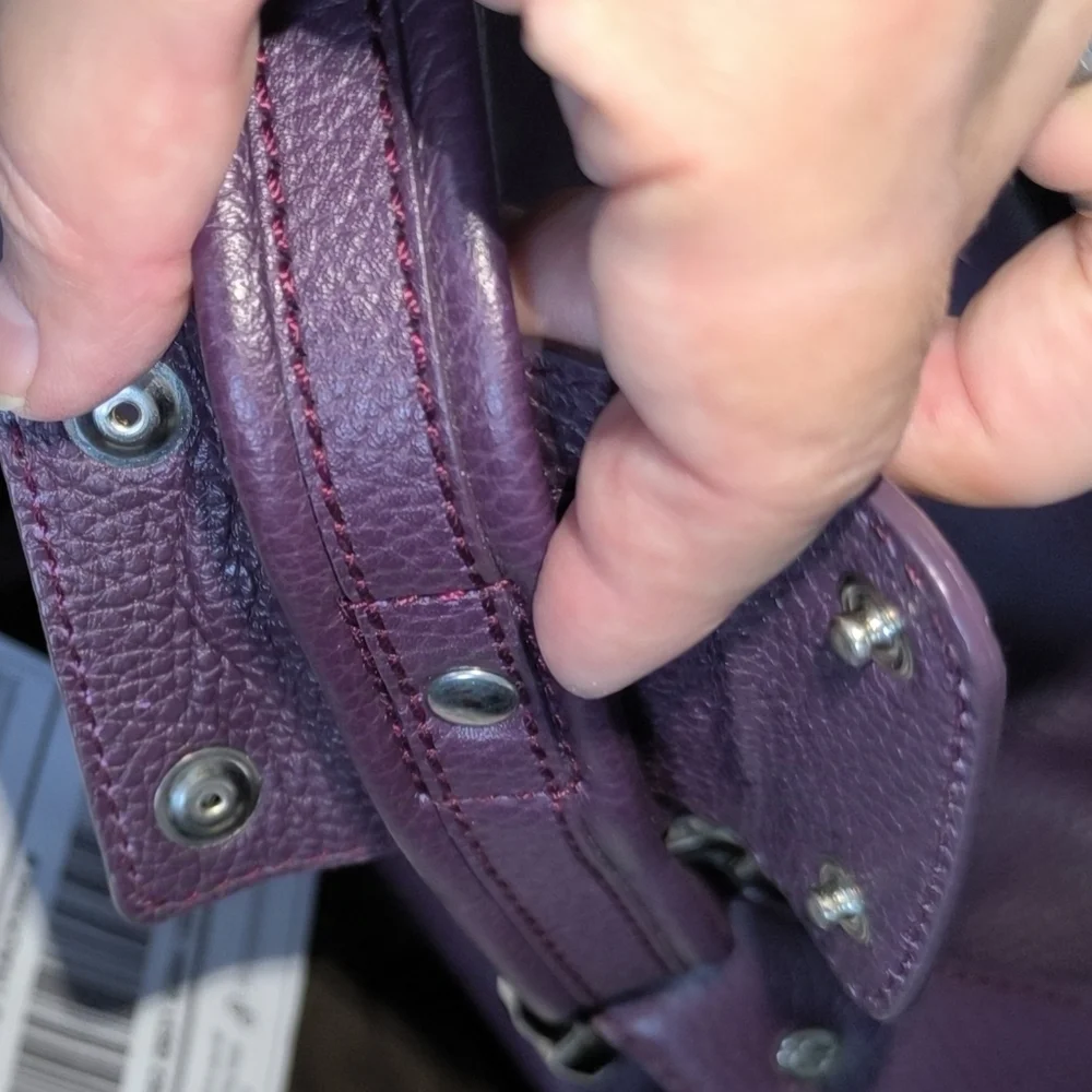 Tod's Charlotte Media Hobo Cargo Pockets Purple Leather Bag